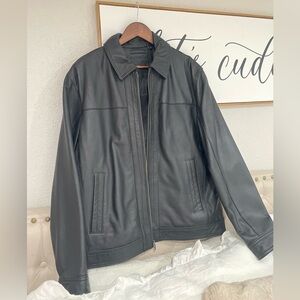 Men's Black Leather Jacket